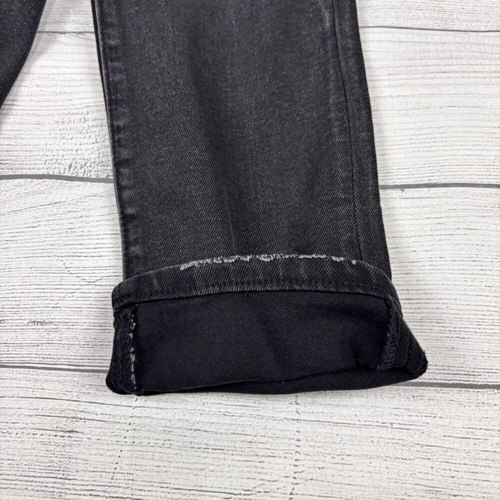 Embellish Mens Black Distressed Skinny Jeans With Colorful Patches Size 34 - Picture 15 of 16